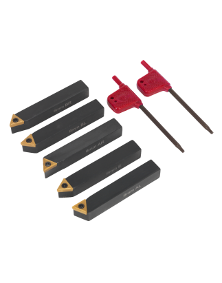 Indexable Lathe Turning Tool Set 8mm 5pc