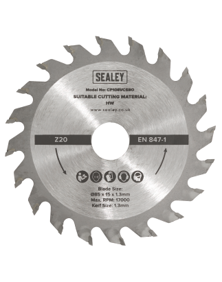 Circular Saw Blade  Ø85 x 15 x 1.3mm 20tpu