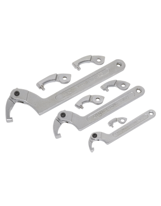 Adjustable C-Spanner Hook & Pin Wrench Set 11pc