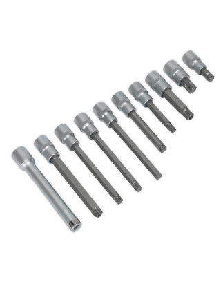 Head Bolt Socket Bit Set 10pc 1/2"Sq Drive