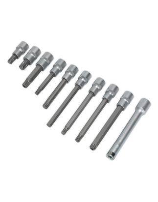 Head Bolt Socket Bit Set 10pc 1/2"Sq Drive