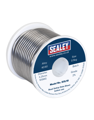 Solder Wire Quick Flow 3.25mm/10SWG 40/60 0.5kg Reel