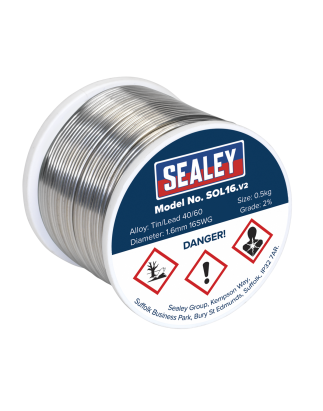 Solder Wire Quick Flow 1.6mm/16SWG 40/60 0.5kg Reel