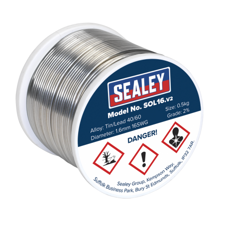 Solder Wire Quick Flow 1.6mm/16SWG 40/60 0.5kg Reel