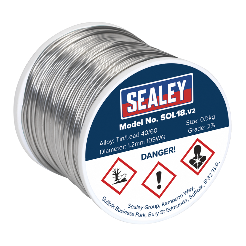 Solder Wire Quick Flow 1.2mm/18SWG 40/60 0.5kg Reel