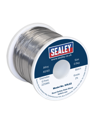 Solder Wire Quick Flow 2% 0.7mm/22SWG 40/60.5kg Reel