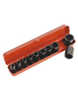 Impact Socket Set 10pc 1/2"Sq Drive Metric