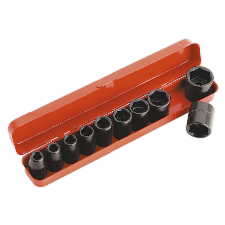 Impact Socket Set 10pc 1/2"Sq Drive Metric