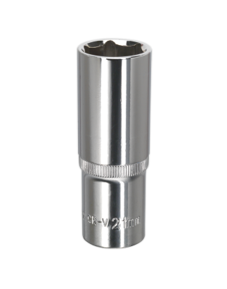 WallDrive® Socket 21mm Deep 1/2"Sq Drive Fully Polished