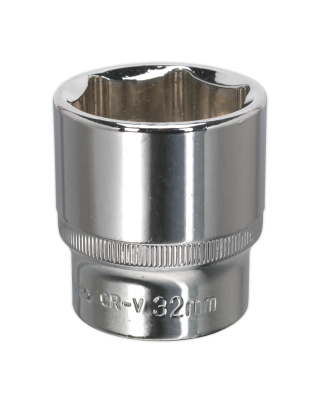 WallDrive® Socket 32mm 1/2"Sq Drive Fully Polished