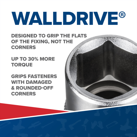 WallDrive® Socket 5mm 1/4"Sq Drive Fully Polished