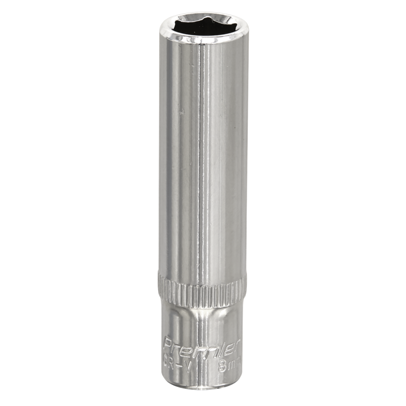 WallDrive® Socket 8mm Deep 1/4"Sq Drive Fully Polished