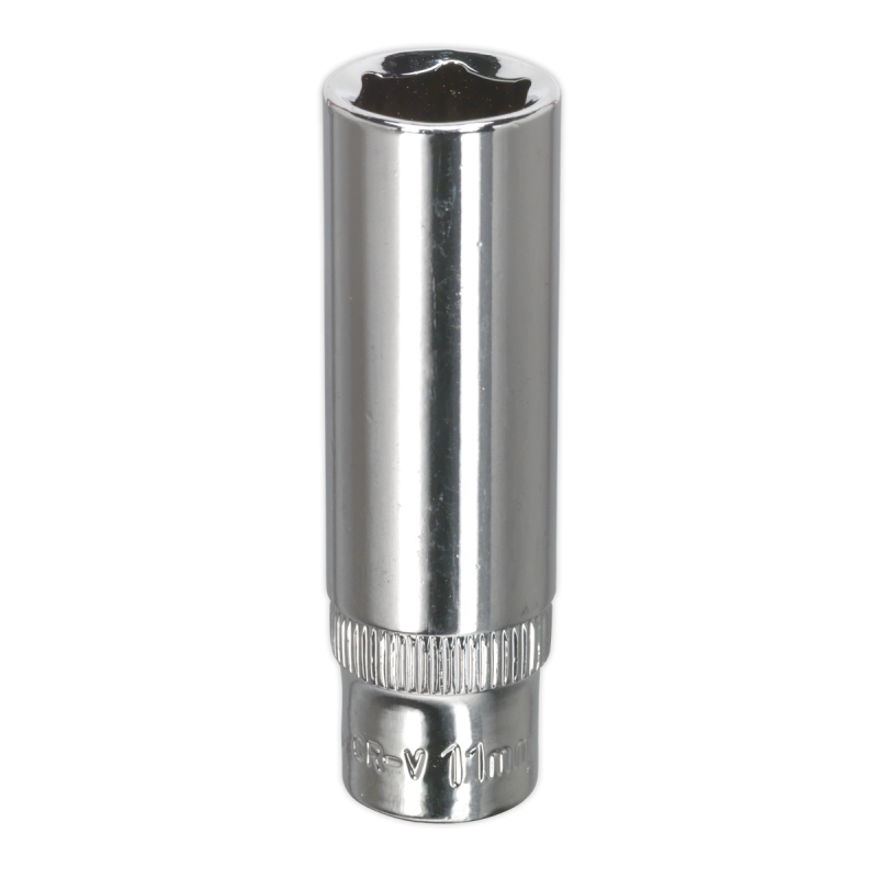 WallDrive® Socket 11mm Deep 1/4"Sq Drive Fully Polished