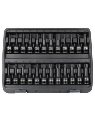 Impact Socket Bit Set 1/2"Sq Drive 24pc Hex/TRX-Star*/Spline