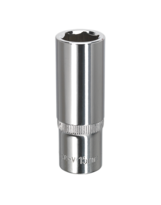 WallDrive® Socket 15mm Deep 3/8"Sq Drive Fully Polished