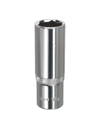 WallDrive® Socket 16mm Deep 3/8"Sq Drive Fully Polished