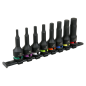 Jeu d'embouts à douille à impact hexagonal, 8 pièces, entraînement carré 1/2"