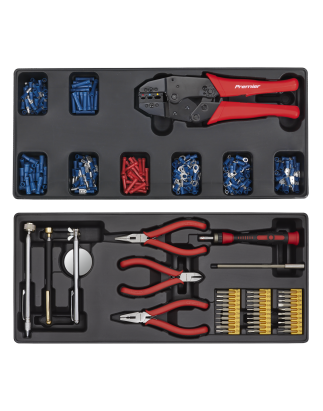 Coffre à outils combiné à 14 tiroirs avec glissières à roulement à billes - Bleu et trousse à outils de 1 179 pièces