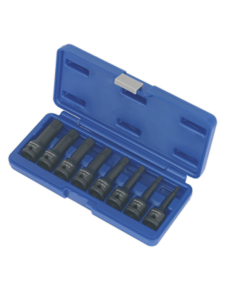 Spline Impact Socket Bit Set 8pc 1/2"Sq Drive