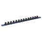 Socket Retaining Rail with 14 Clips Aluminium 1/2"Sq Drive