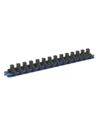 Socket Retaining Rail with 14 Clips Aluminium 1/4"Sq Drive