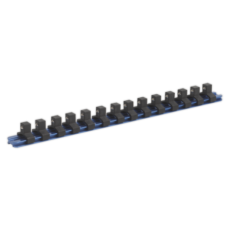 Socket Retaining Rail with 14 Clips Aluminium 3/8"Sq Drive