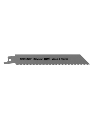 Reciprocating Saw Blade Wood & Plastics 150mm 10tpi - Pack of 5