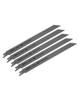 Reciprocating Saw Blade Wood & Plastics 230mm 10tpi - Pack of 5