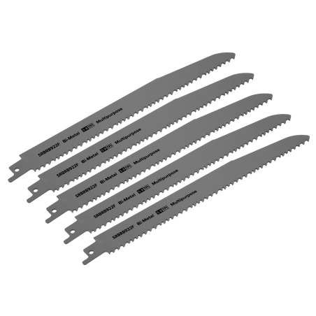 Lame de scie alternative polyvalente 230 mm 5-8tpi - Paquet de 5