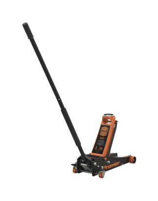 Premier Low Profile Trolley Jack with Rocket Lift 3 Tonne - Orange