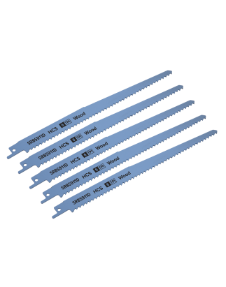 Reciprocating Saw Blade Clean Wood 230mm 6tpi - Pack of 5