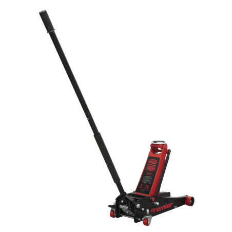 Premier Low Profile Trolley Jack with Rocket Lift 3 Tonne - Red