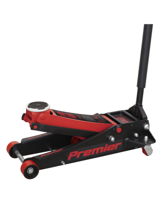 Premier Low Profile Trolley Jack with Rocket Lift 3 Tonne - Red