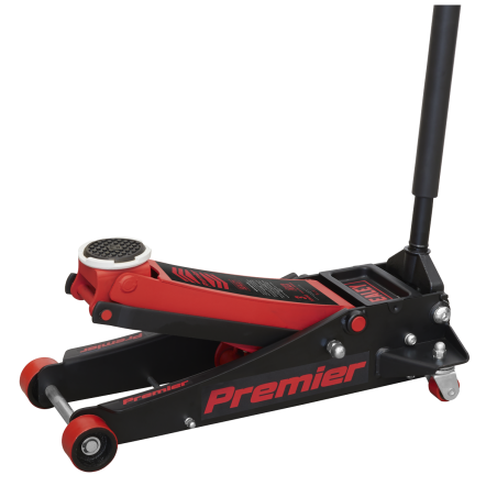 Premier Low Profile Trolley Jack with Rocket Lift 3 Tonne - Red