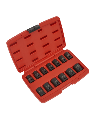 Impact Socket Set 13pc 1/2"Sq Drive 12-Point