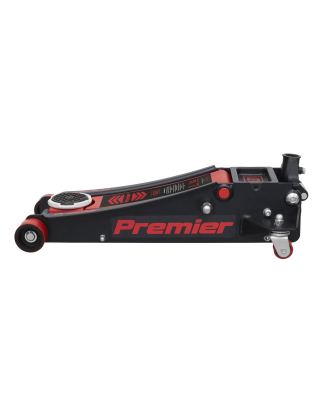 Premier Low Profile Trolley Jack with Rocket Lift 3 Tonne - Red