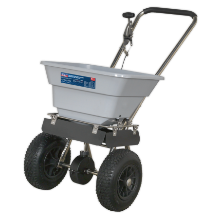 Stainless Steel Broadcast Salt Spreader 37kg Walk Behind