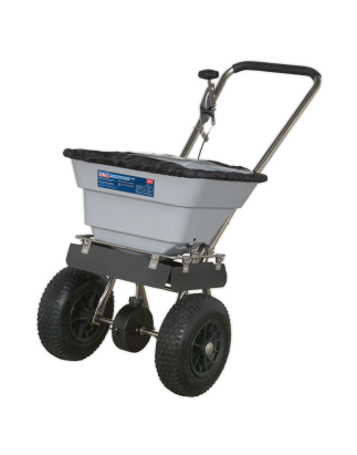 Stainless Steel Broadcast Salt Spreader 37kg Walk Behind