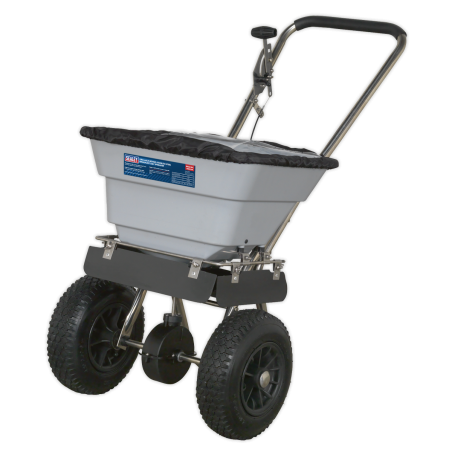 Stainless Steel Broadcast Salt Spreader 37kg Walk Behind