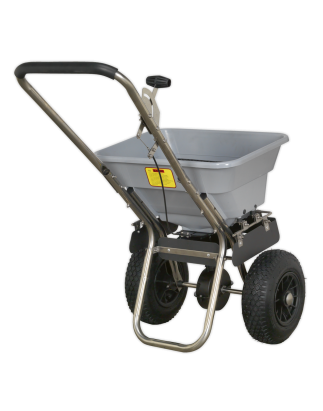 Stainless Steel Broadcast Salt Spreader 37kg Walk Behind