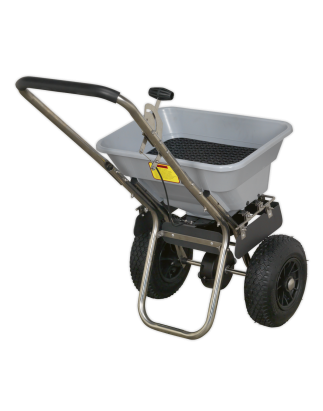 Stainless Steel Broadcast Salt Spreader 37kg Walk Behind