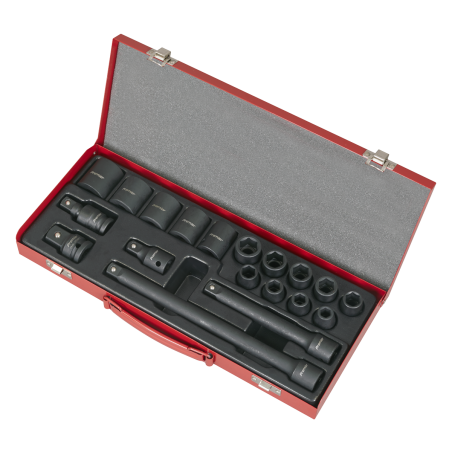 Impact Socket Set 19pc 1/2"Sq Drive Metric