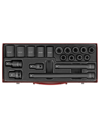 Impact Socket Set 19pc 1/2"Sq Drive Metric