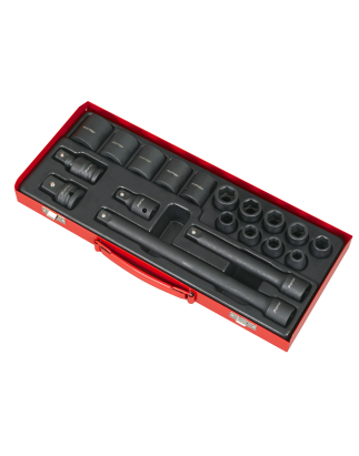 Impact Socket Set 19pc 1/2"Sq Drive Metric