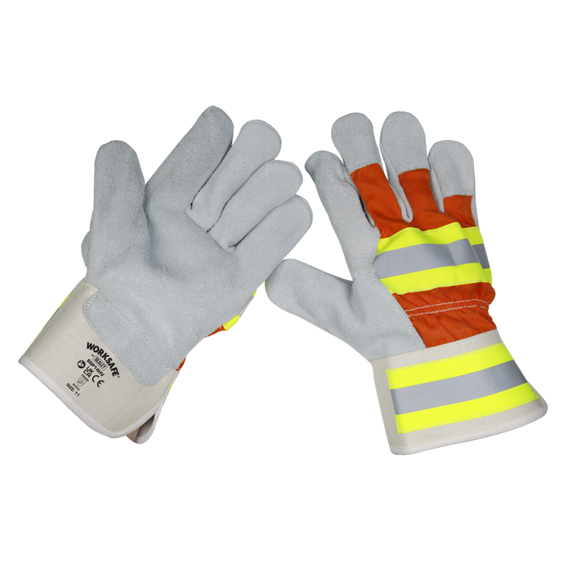 Worksafe® Reflective Rigger's Gloves - Pair