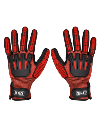 Cut & Impact Resistant Gloves, Large - Pair