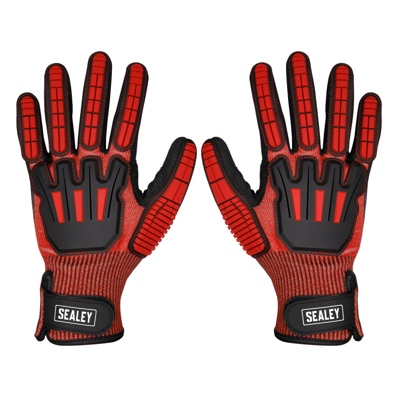 Cut & Impact Resistant Gloves, Large - Pair