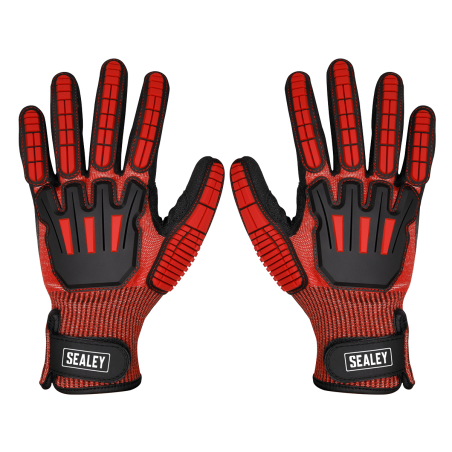 Cut & Impact Resistant Gloves, Large - Pair