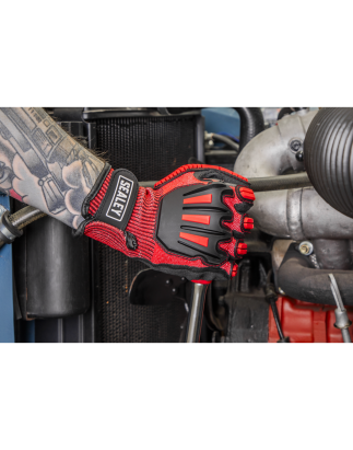 Cut & Impact Resistant Gloves, Large - Pair