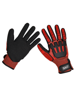 Cut & Impact Resistant Gloves, Large - Pair